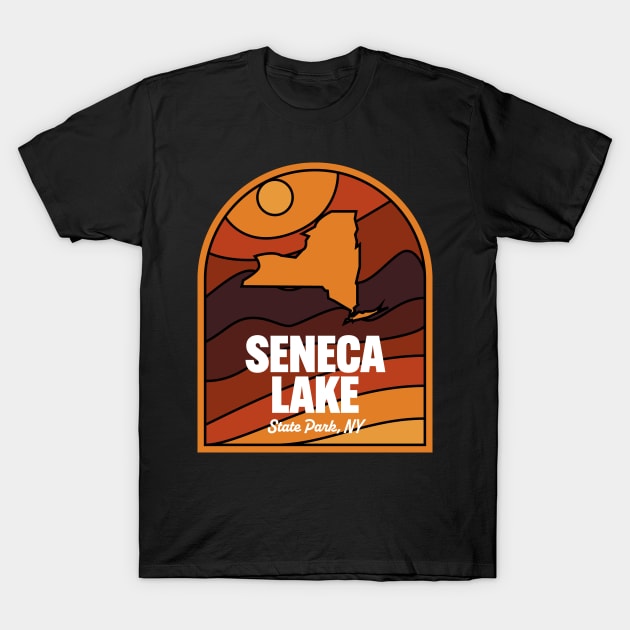 Seneca Lake State Park New York T-Shirt by HalpinDesign